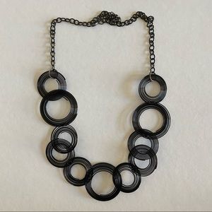 Unique Black Wire Statement Necklace
